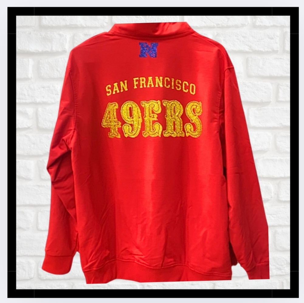 NWOT / 49ers / MEDIUM / RED / TRACK JACKET /ZIP-UP /POCKETS